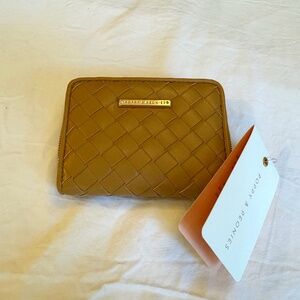 Poppy and Peonies Wallet, Woven Bifold Camel, Limited Edition